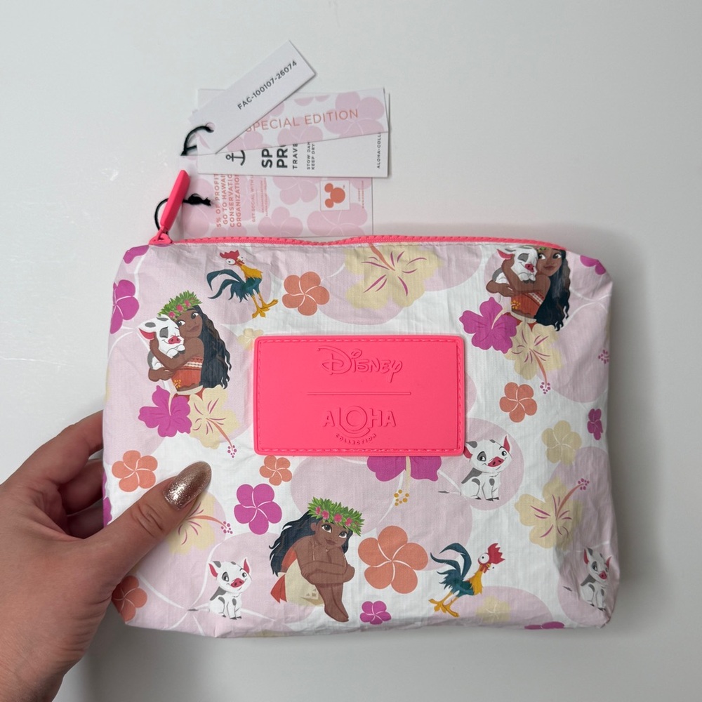 Aloha Collection X Disney Moana Voyager Original Small Waterproof Pouch Bag New